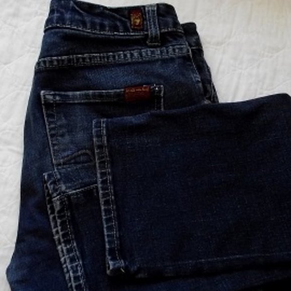 7 FOR ALL MANKIND womens Slimmy Jeans, Blue - Picture 7 of 7